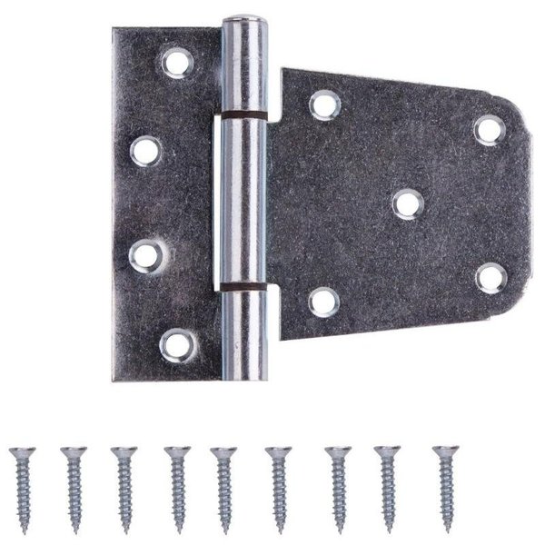 Prosource Gate Hinge, Steel, Zinc, Fixed Pin, 180 deg Range of Motion, 46 Pair lb LR-181-PS